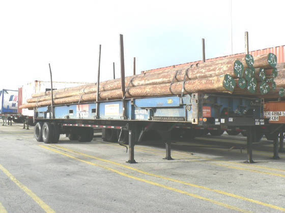50' Greenheart Piles loaded to Jobsite in USA